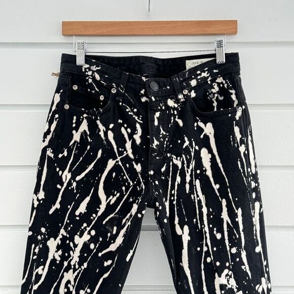 Rag & Bone Women’s Animal Black Acid Mum Jeans Style W2700M999 NWT Size 26 - Picture 4 of 11